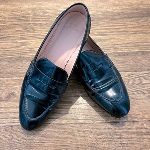 J. Crew Black Leather Loafers